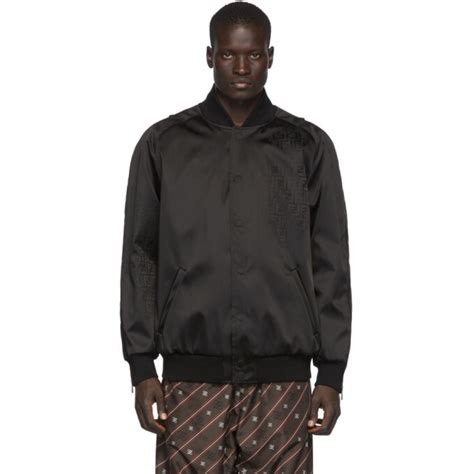 fendi bomber jacket black|fendi overcoat.